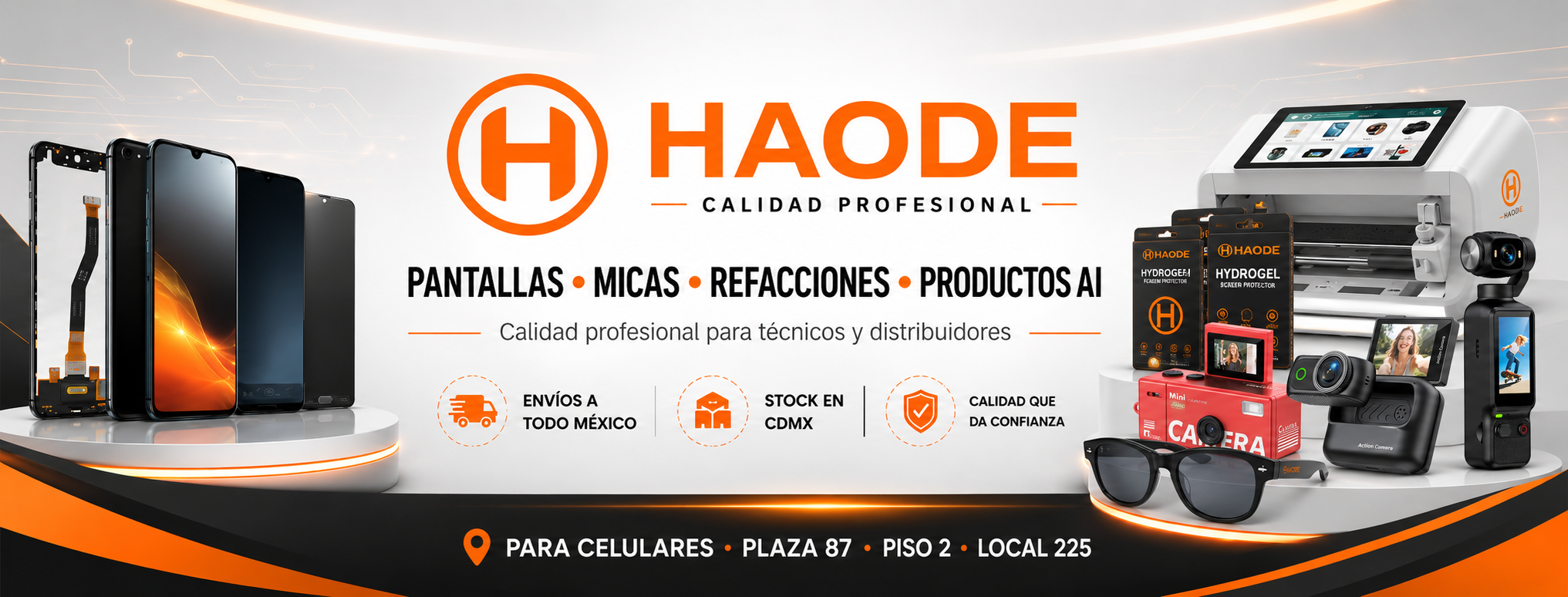 Pantallas premium HAODE para iPhone Pro Max y Samsung Ultra