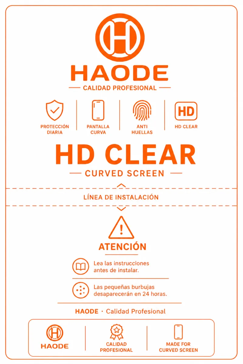 Mica de hidrogel HD transparente HAODE