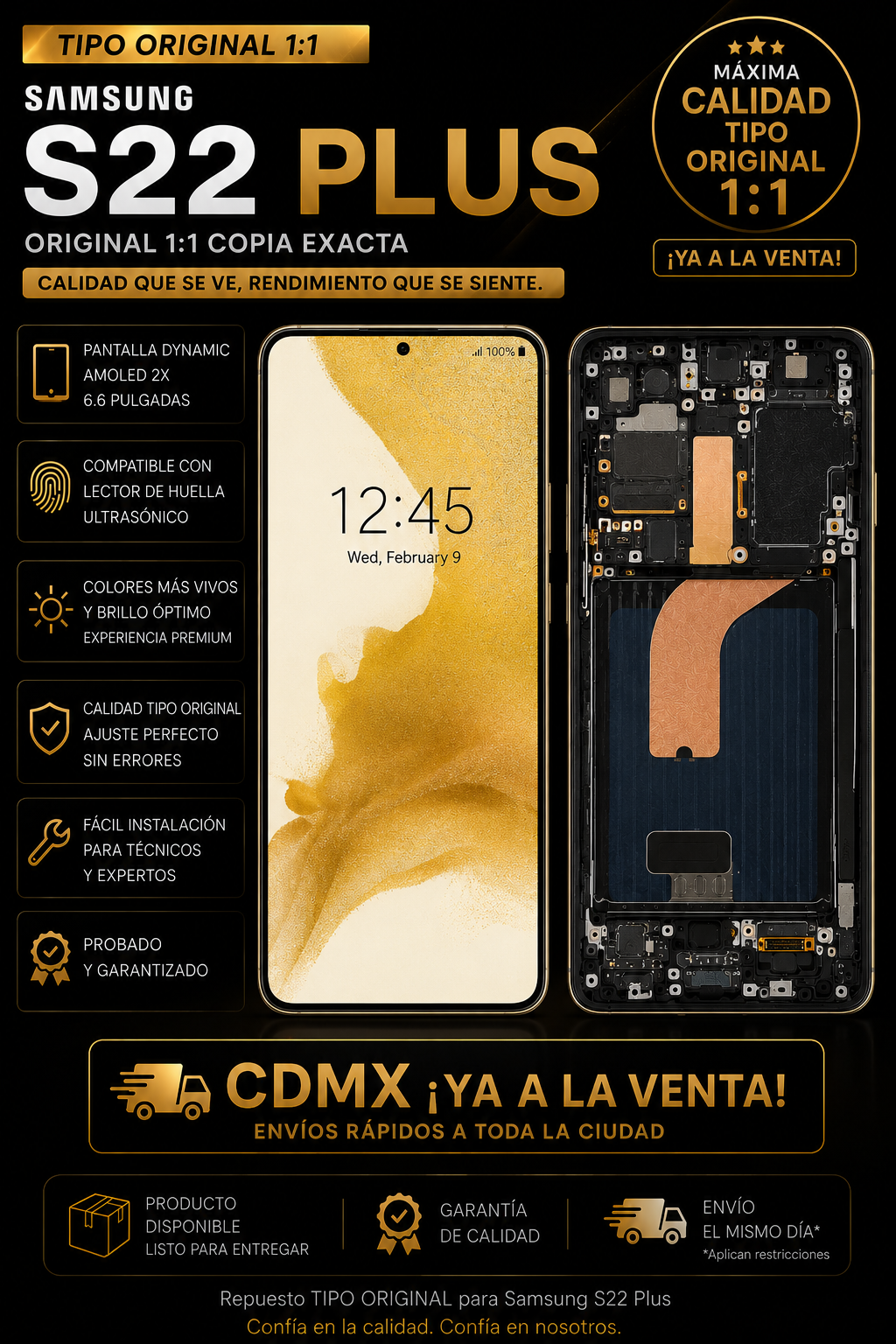 Pantalla para Samsung S22 Plus