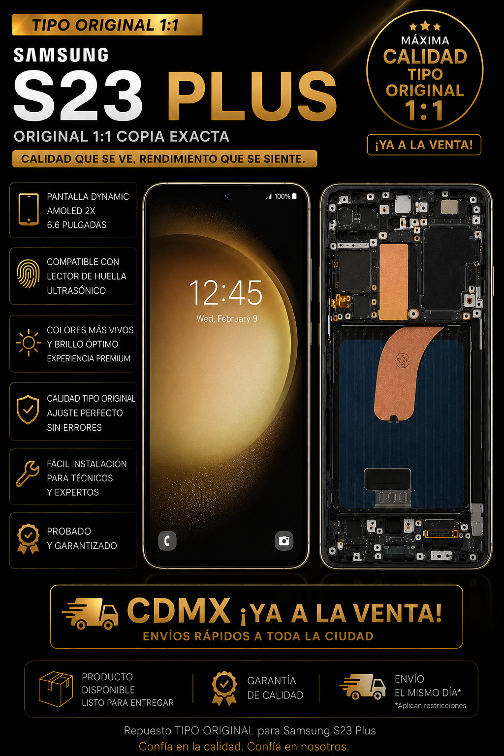 Pantalla para Samsung S23 Plus