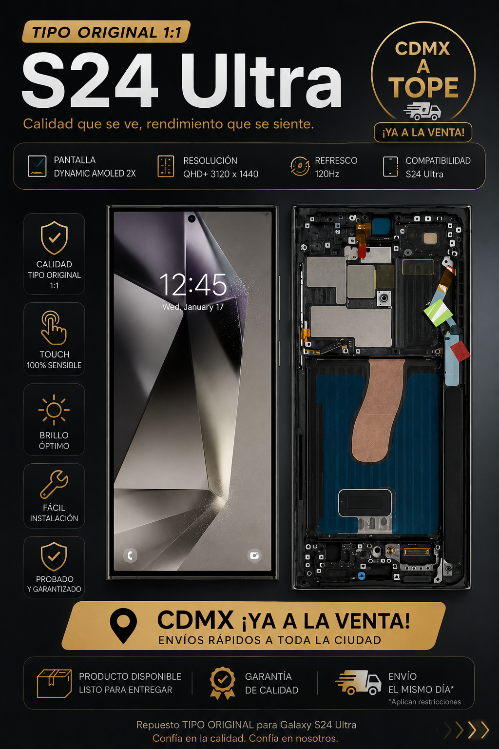 Samsung TIPO ORIGINAL CON MARCO HAODE